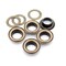 3/8" (10MM) Hole 100 Sets Grommets Eyelets with Washers for Clothes, Leather, Canvas (Antique Brass)